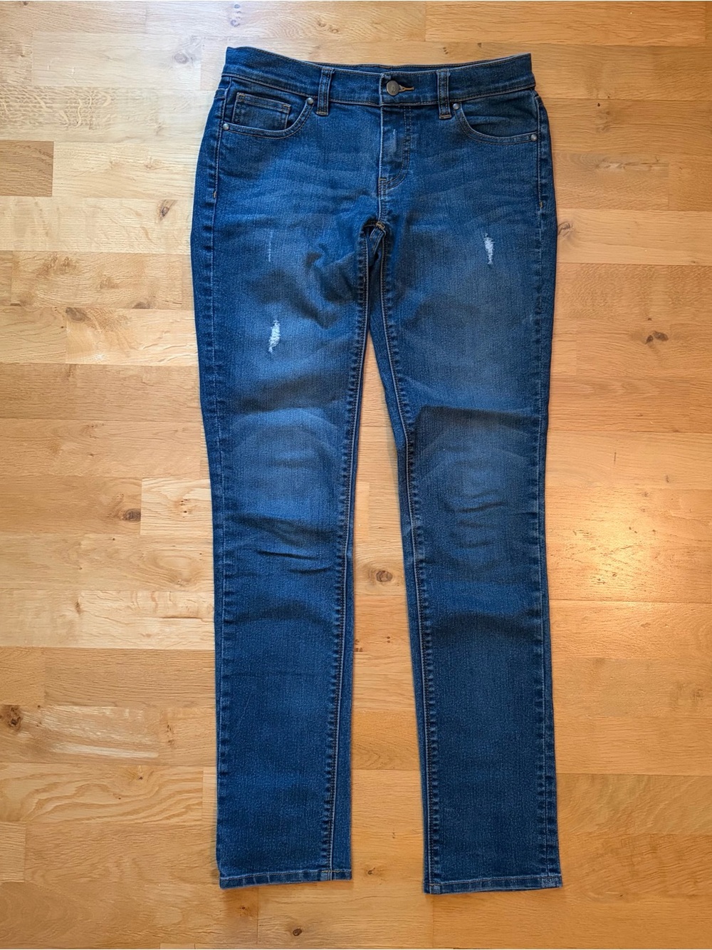 New York & Company Women's Skinny Jeans in Dark Blue Denim, Size 0